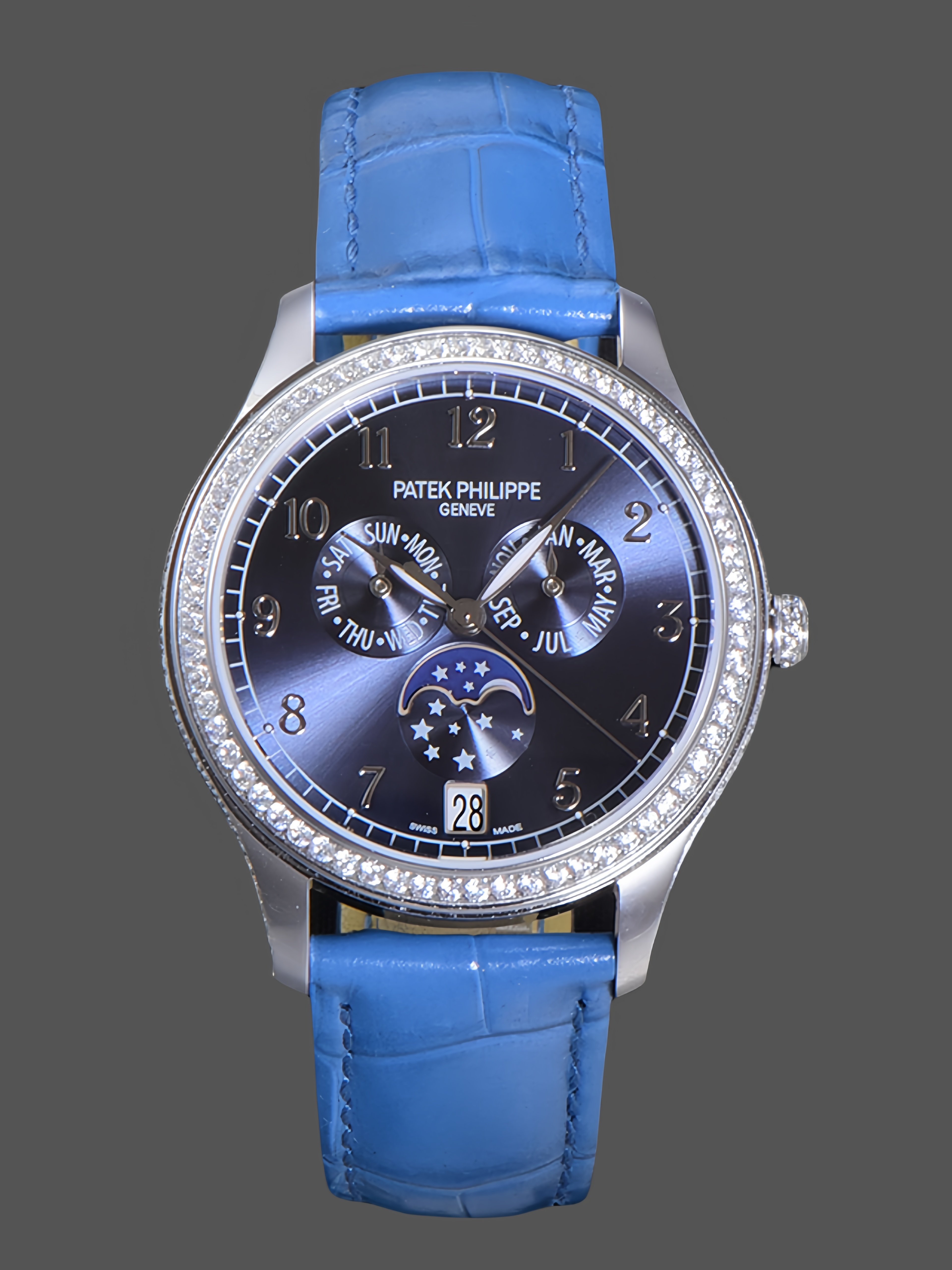 Patek Philippe 4947G 001 Super clone Sleek Black Dial Ladies Complication Watch