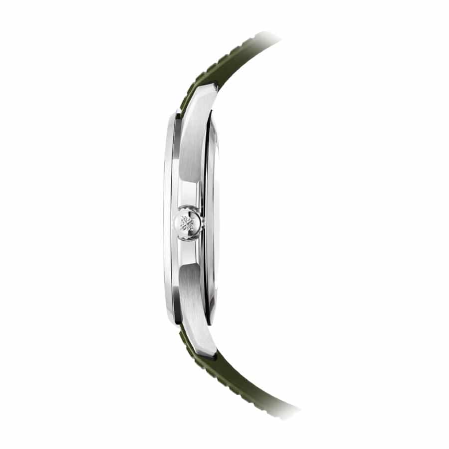5168G‑010 Super Clone 42MM Khaki Green Dial Rubber Strap Mens Watch