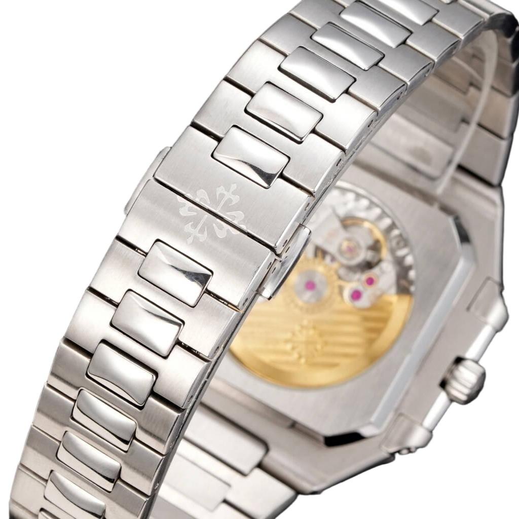 Square Nautilus-inspired 5821 Cream Sunburst Full Steel Super Clone