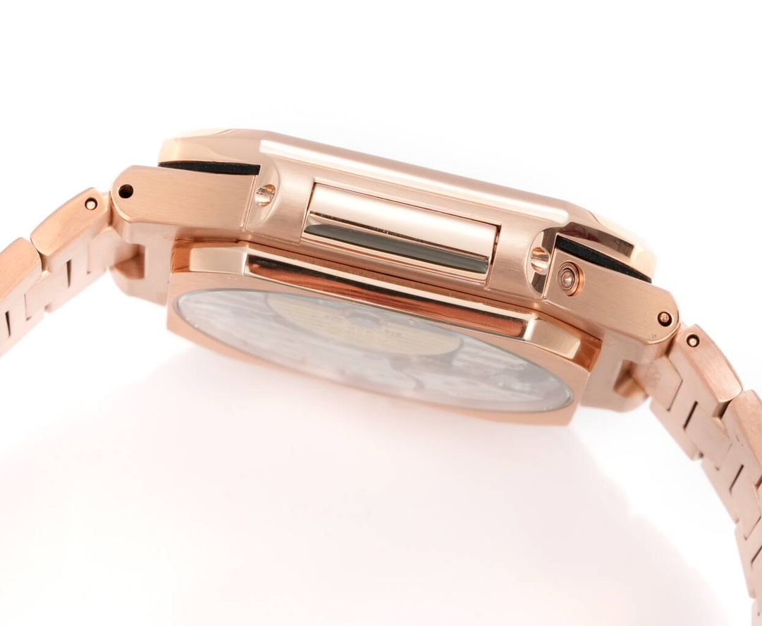 Square Nautilus-inspired 5822 Brown Rose Gold Annual Calendar Super Clone