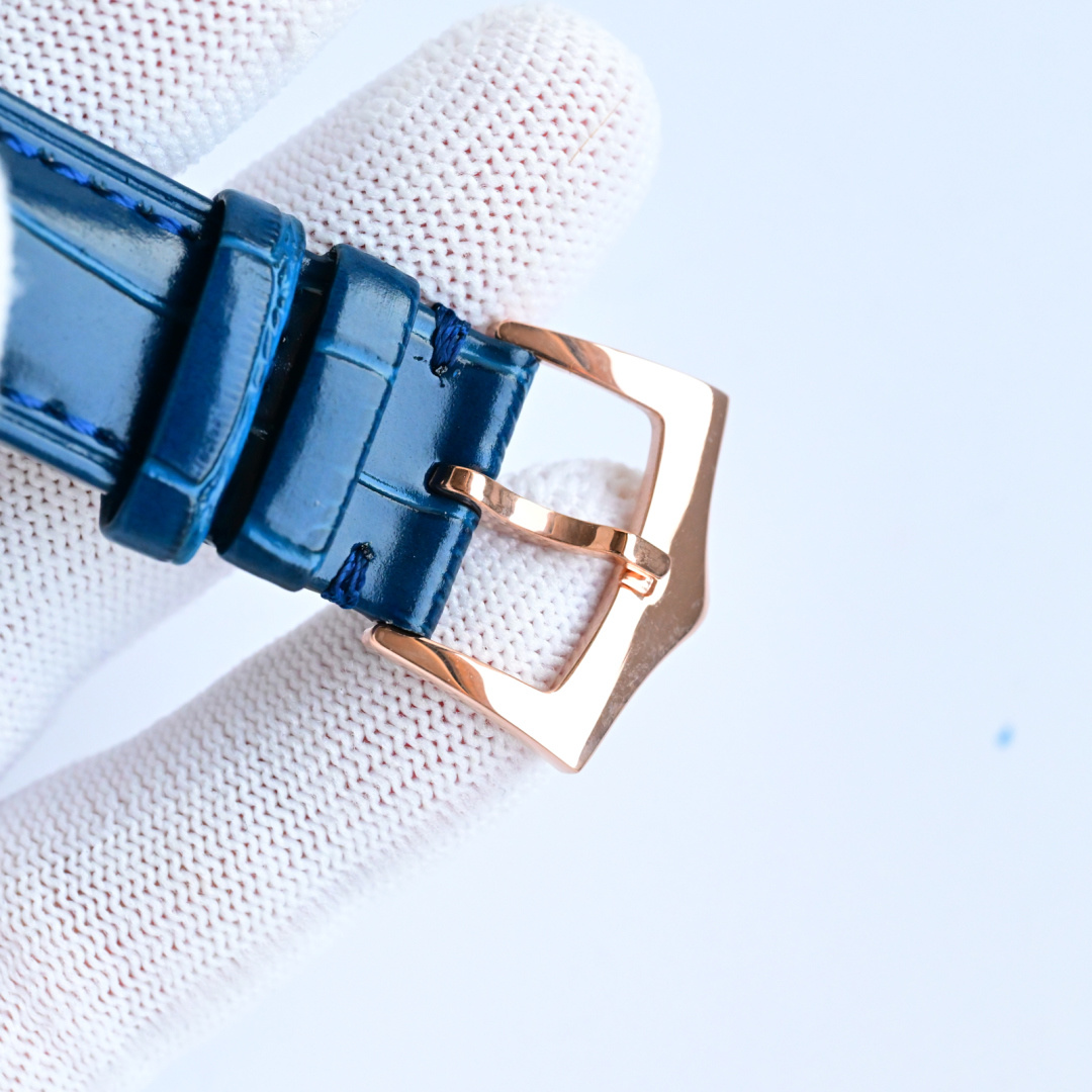 42mm Rose Gold Blue Sunburst Dial Perpetual Multi-Function Watch