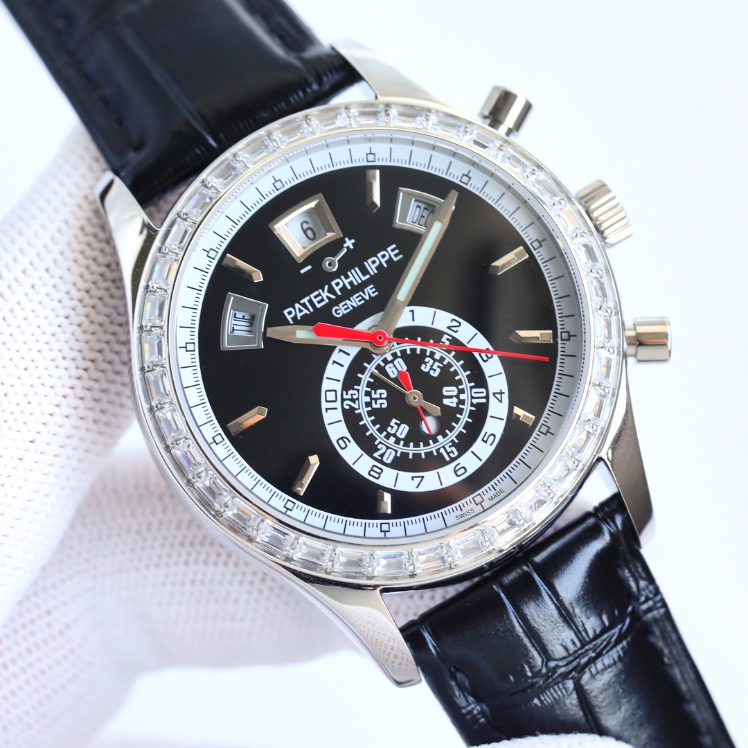 5960 Black Dial Super Clone | White Gold Diamond Bezel