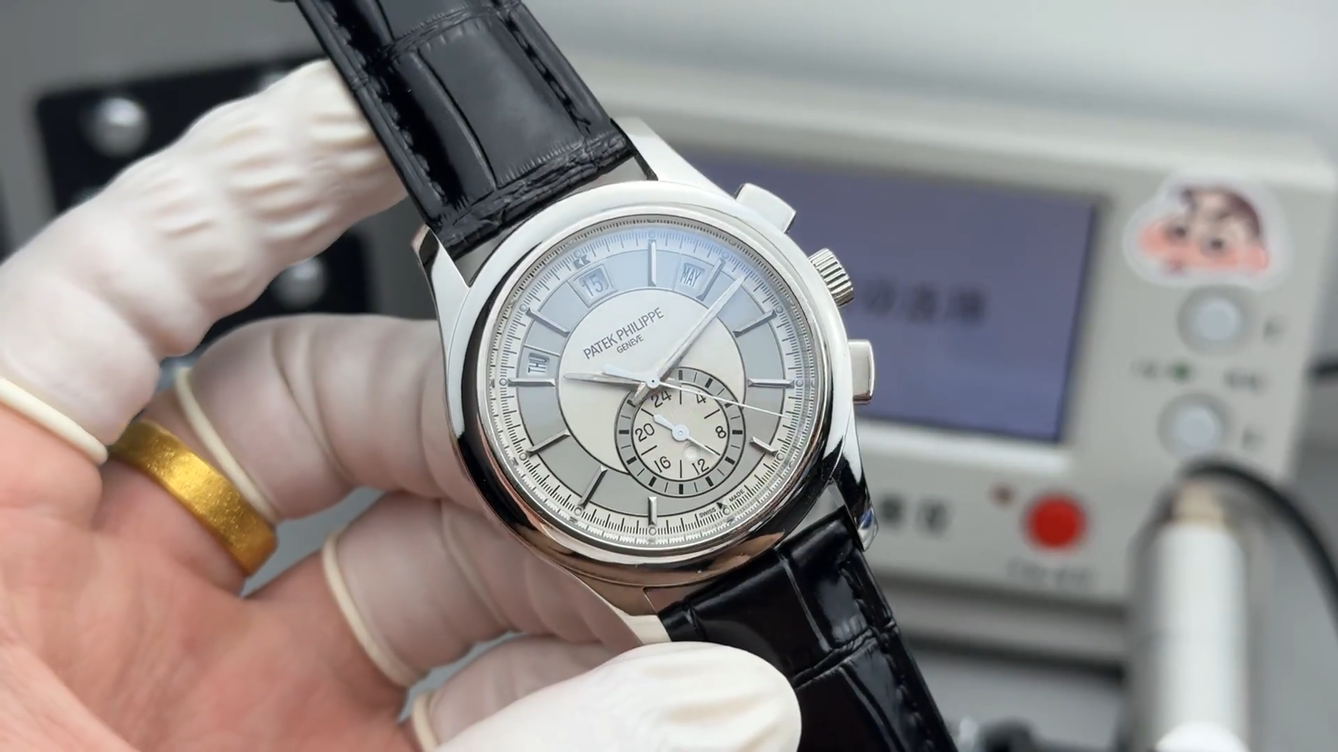 5960/01G-001 Super Clone | White Gold Annual Calendar Chronograph