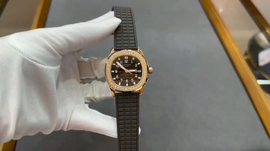 5068R‑001 Super Clone 36MM Gold‑Tone Diamond Bezel Ladies Watch