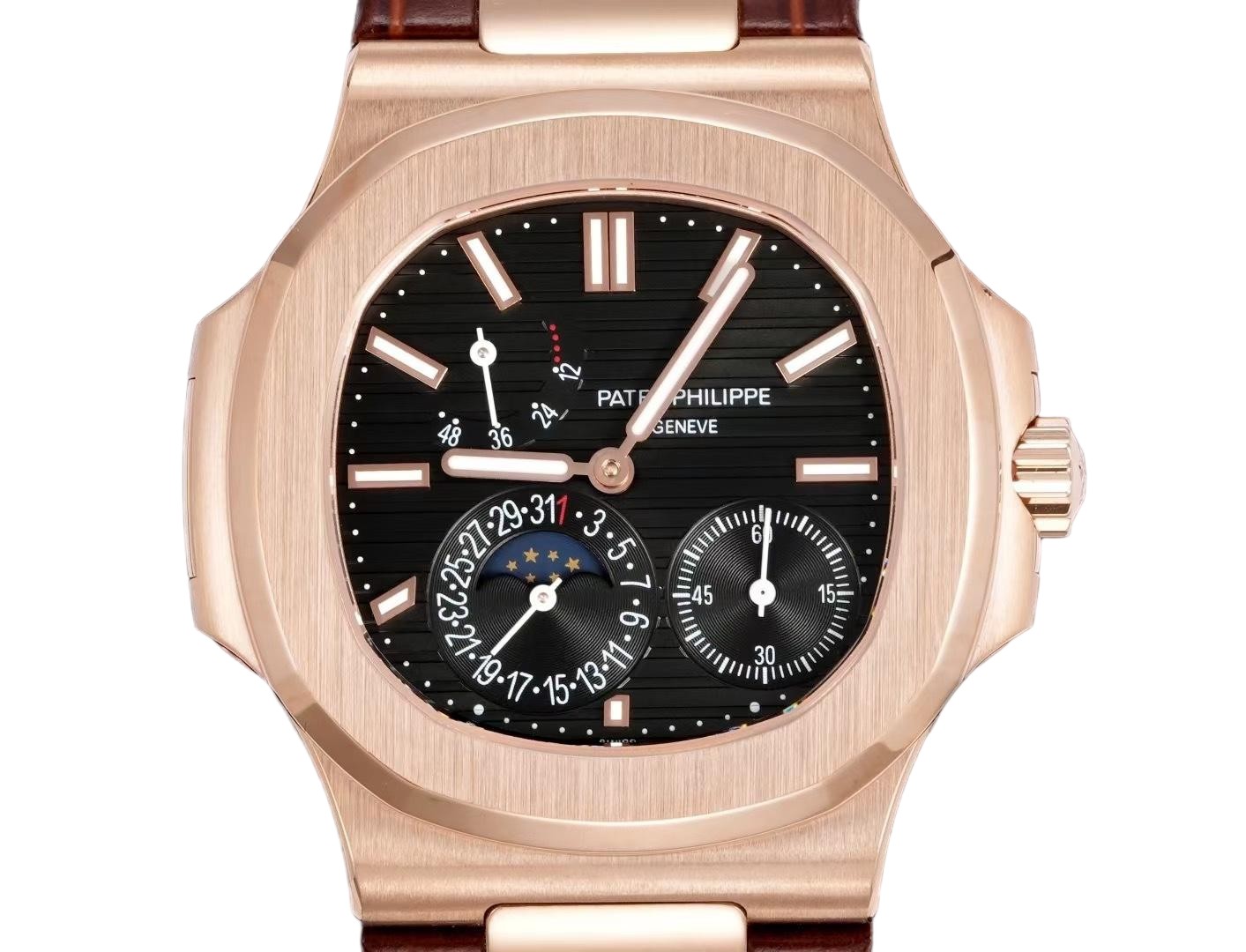 5712R-001 Inspired Super Clone: Rose Gold Nautilus-Style Complication