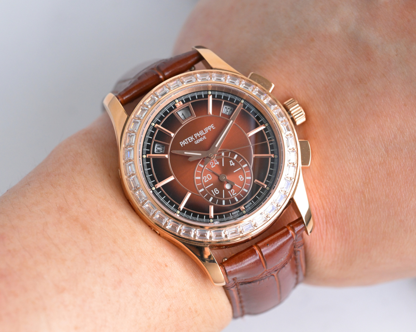 Luxury Super Clone 5905R-010 Rose Gold Brown Dial Watch