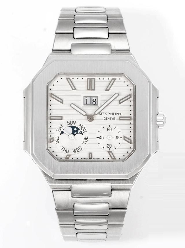 Square Nautilus-inspired 5822 White Sunburst Annual Calendar Super Clone