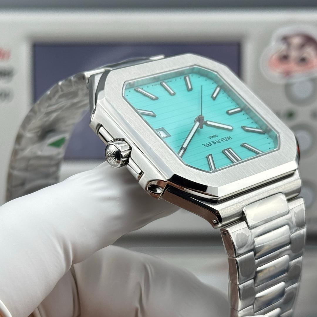 Square Nautilus-inspired 5821 Sunburst Azure Blue Dial Full Steel Super Clone