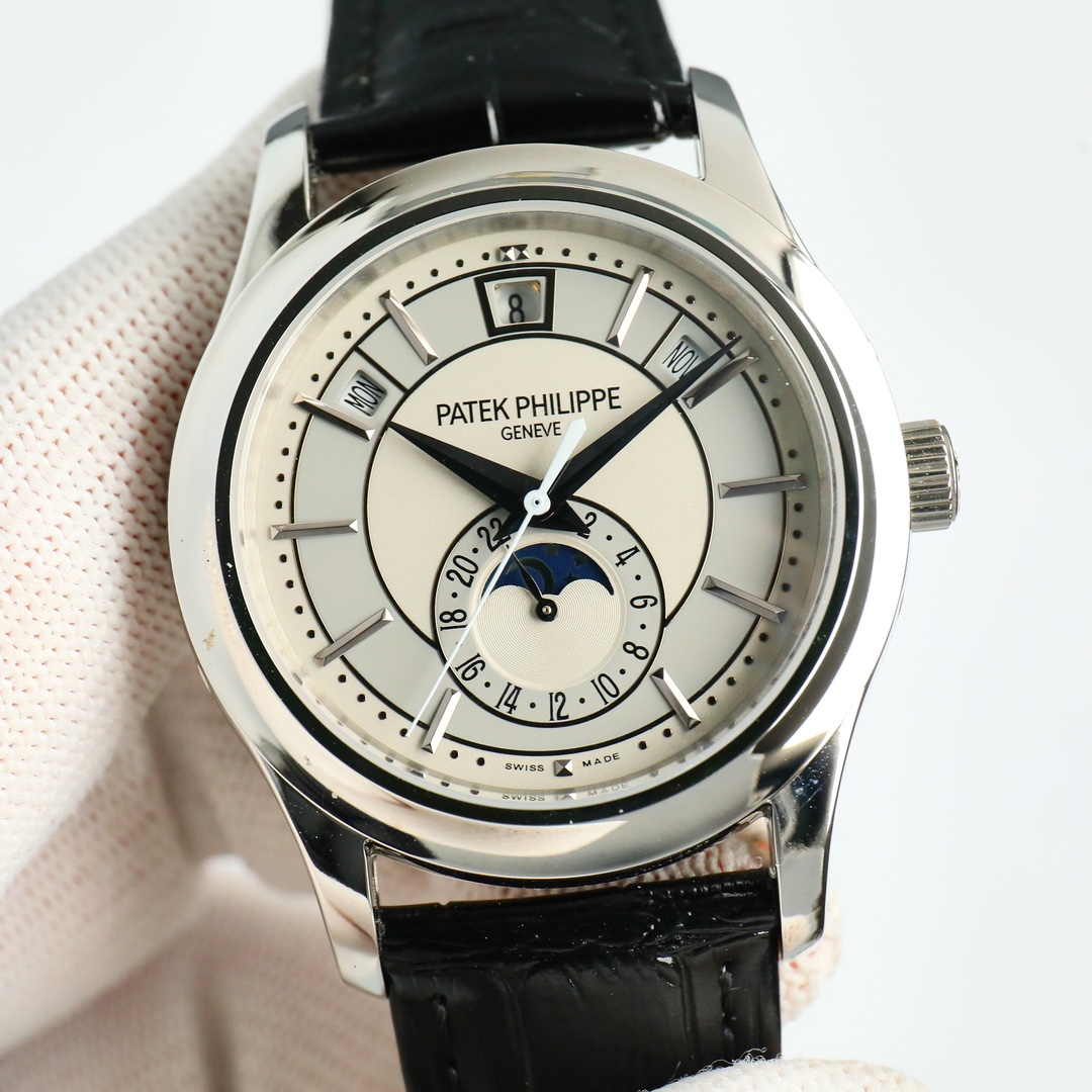 5205G-001 Annual Calendar Moon Phase | White Gold Dress Watch