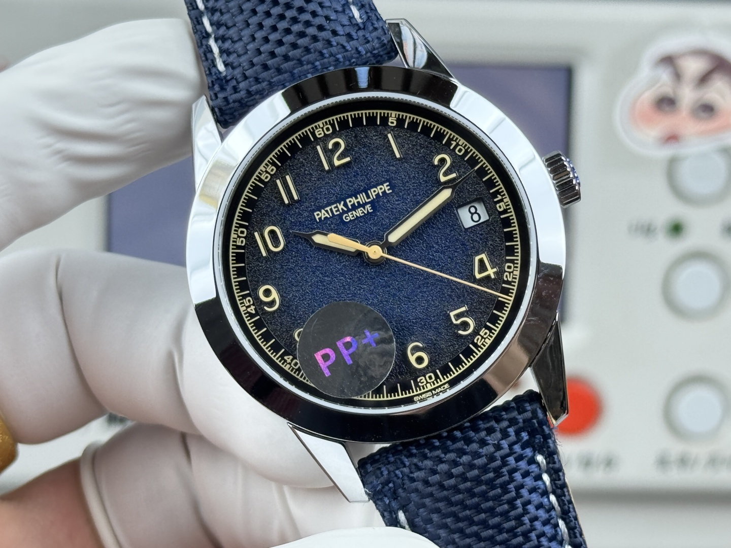 Deep Blue Gradient Cal.26-330 SC Chronograph with Vintage Camera Texture – 5226 Style Design