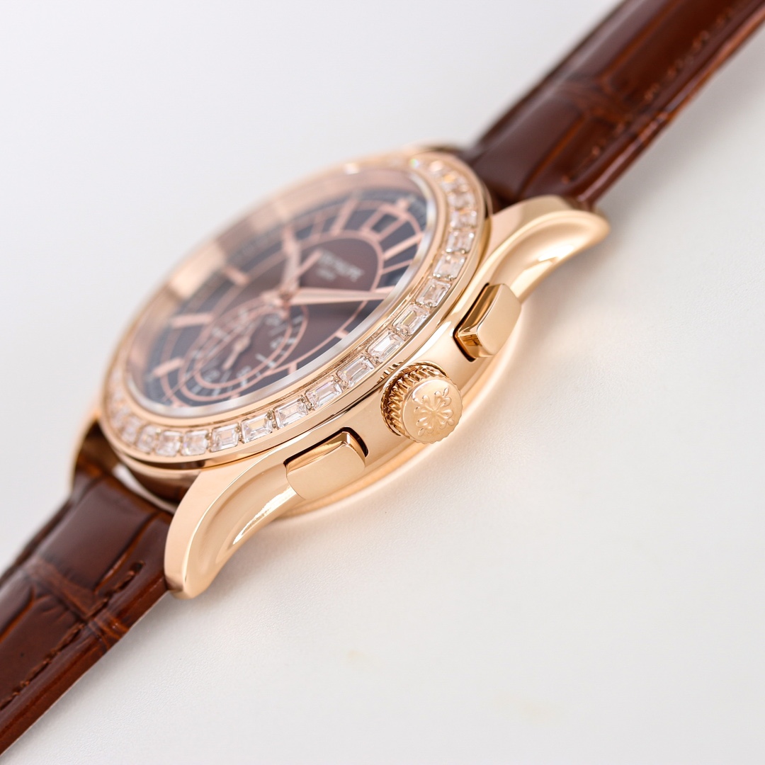 5960/1R-001 Super Clone | Rose Gold Diamond Bezel Annual Calendar