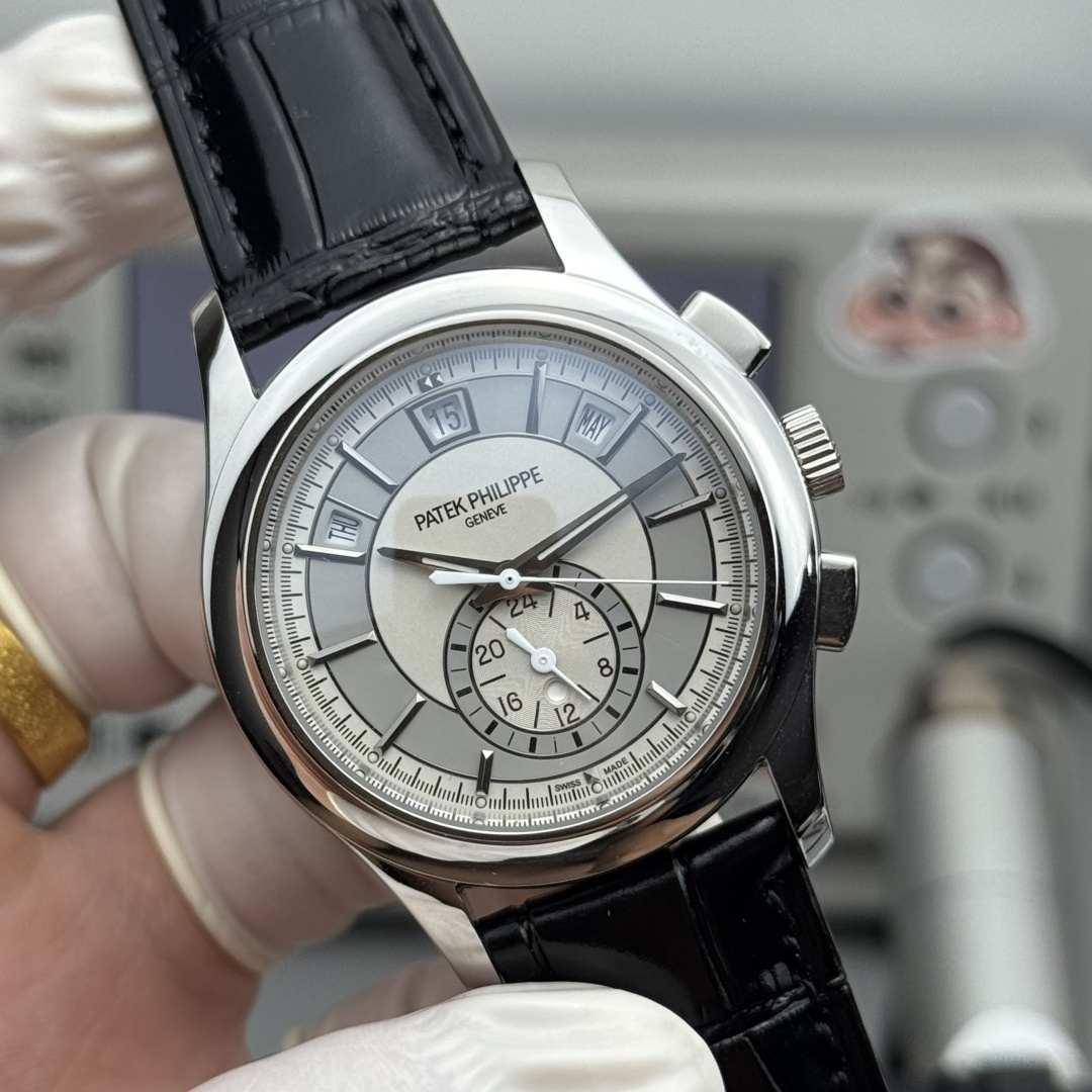5960/01G-001 Super Clone | White Gold Annual Calendar Chronograph