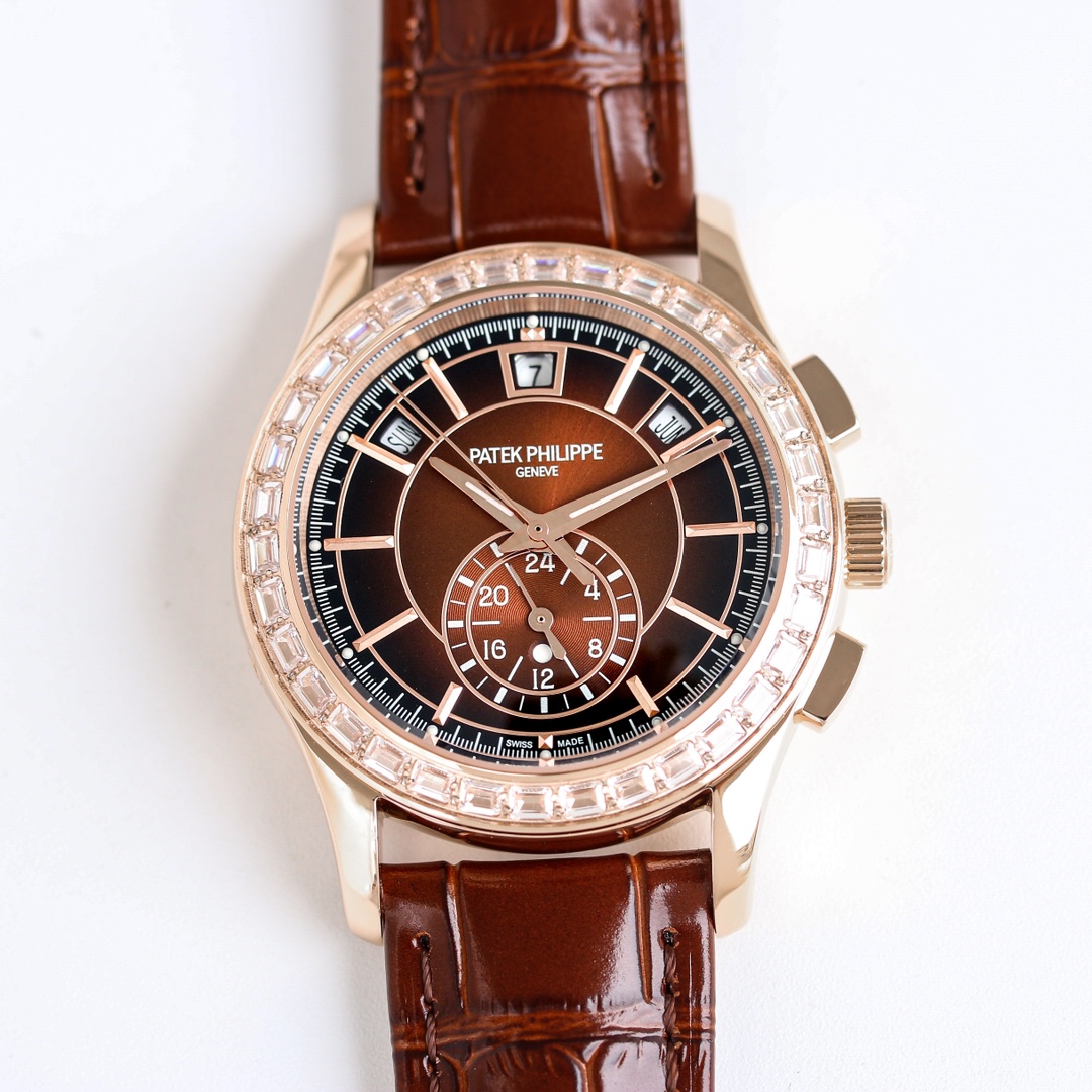 5960/1R-001 Super Clone | Rose Gold Diamond Bezel Annual Calendar