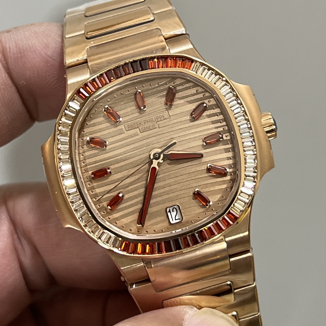 Nautilus 7118 1300R 001 Super Clone Luxe Rose Gold Ladies Watch