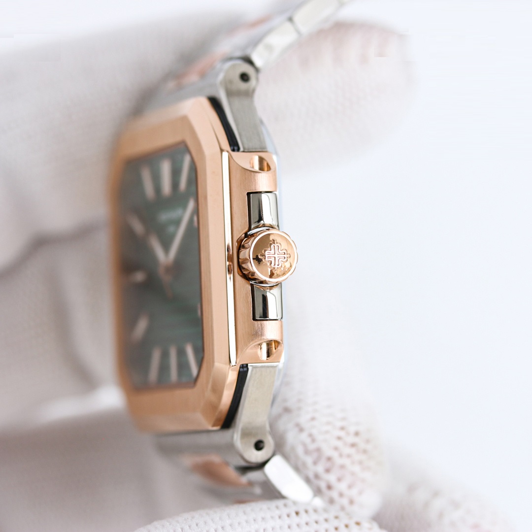 Square Nautilus-inspired 7128 Olive Sunburst Two-Tone Super Clone