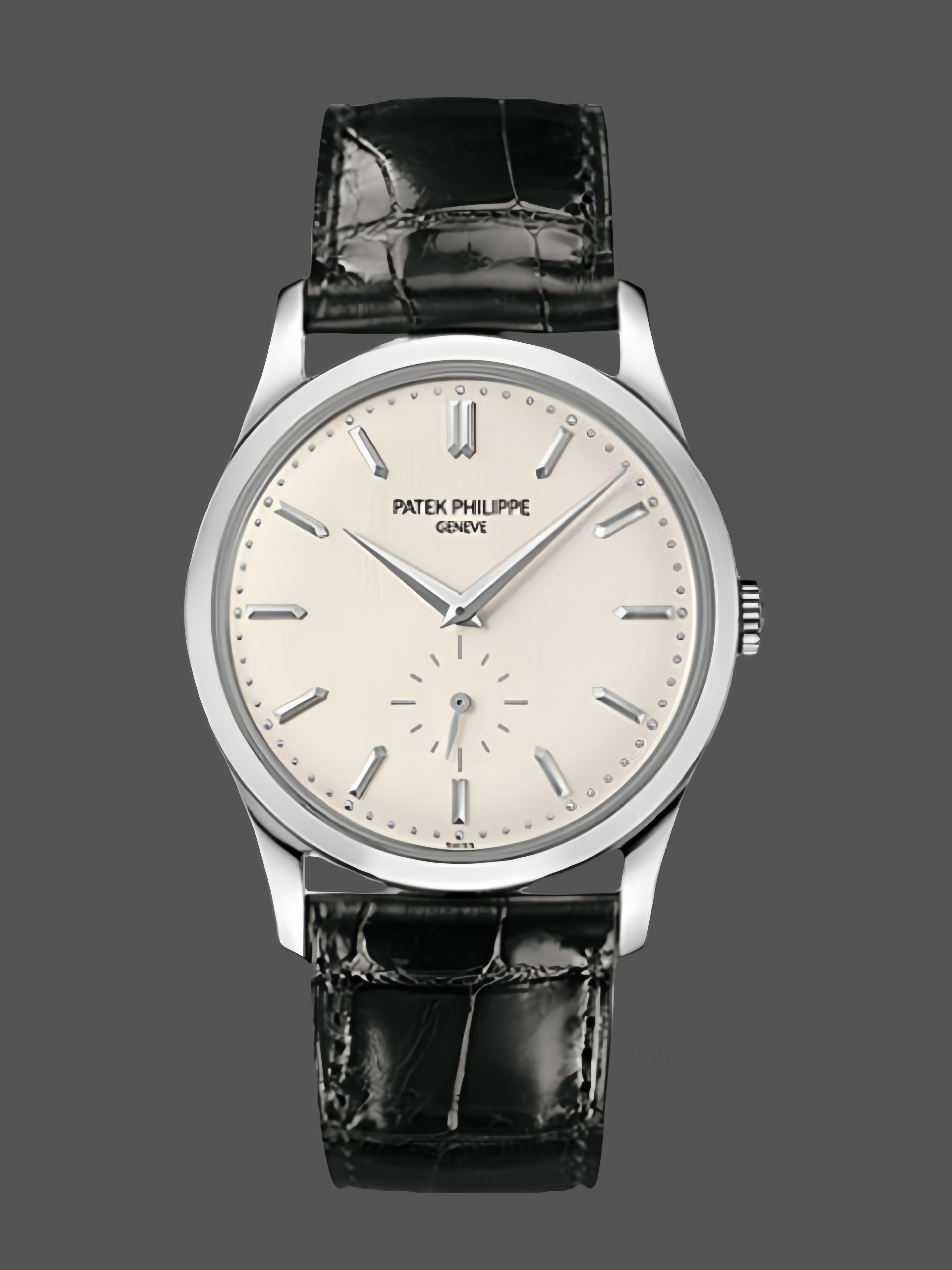 Calatrava 5196G 001 Super Clone White Gold Silver Dial Unisex Watch