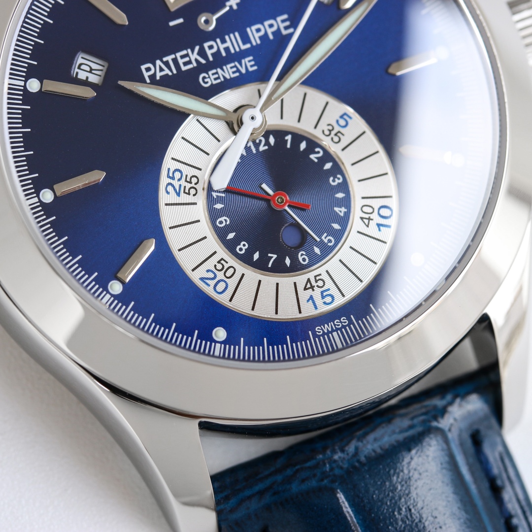 Blue Opaline Dial Chronograph Annual Calendar | 18K White Gold Modern Statement