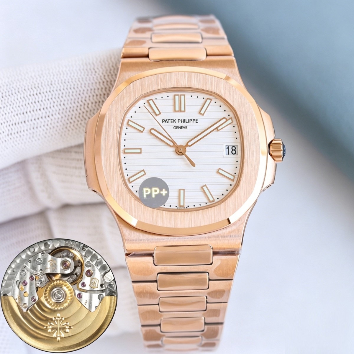 5711 Super Clone Rose Gold White Dial | Ice-Gold Aesthetic & Embossed Texture