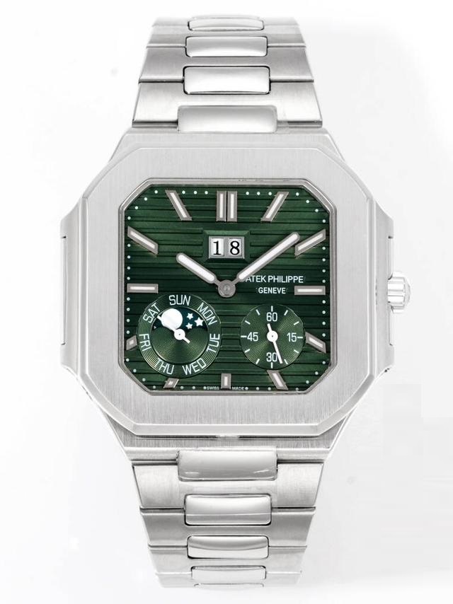 Square Nautilus-inspired 5822 Olive Green Sunburst Annual Calendar Super Clone