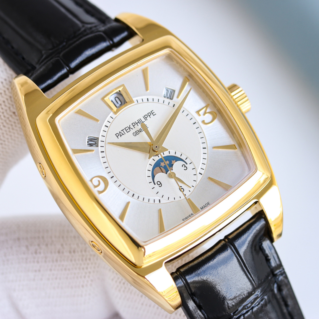5135J-001 Super Clone | Yellow Gold Annual Calendar & Sunburst Dial
