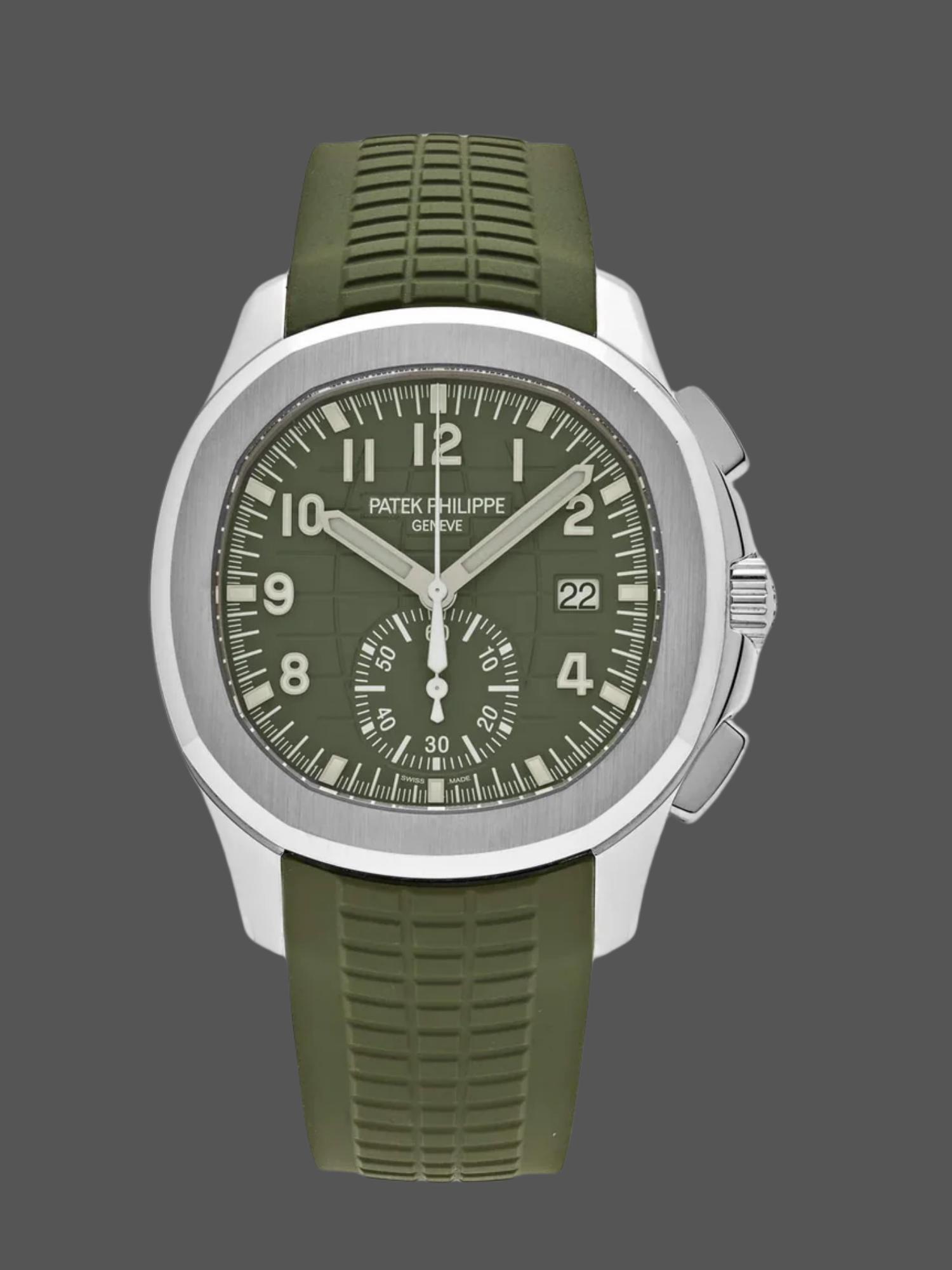 42MM Green Dial Silver‑Tone Stainless Steel Chronograph Sports‑Luxury Timepiece for Men