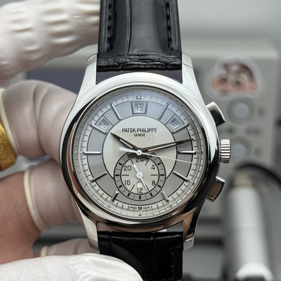 5960/01G-001 Super Clone | White Gold Annual Calendar Chronograph