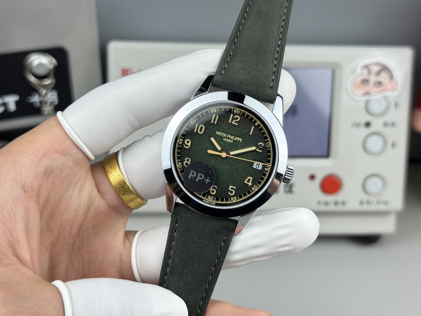 5226 Watch Super Clone 40mm Deep Green Textured Dial Dress Watch