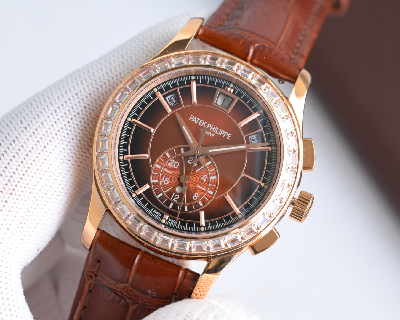 Luxury Super Clone 5905R-010 Rose Gold Brown Dial Watch