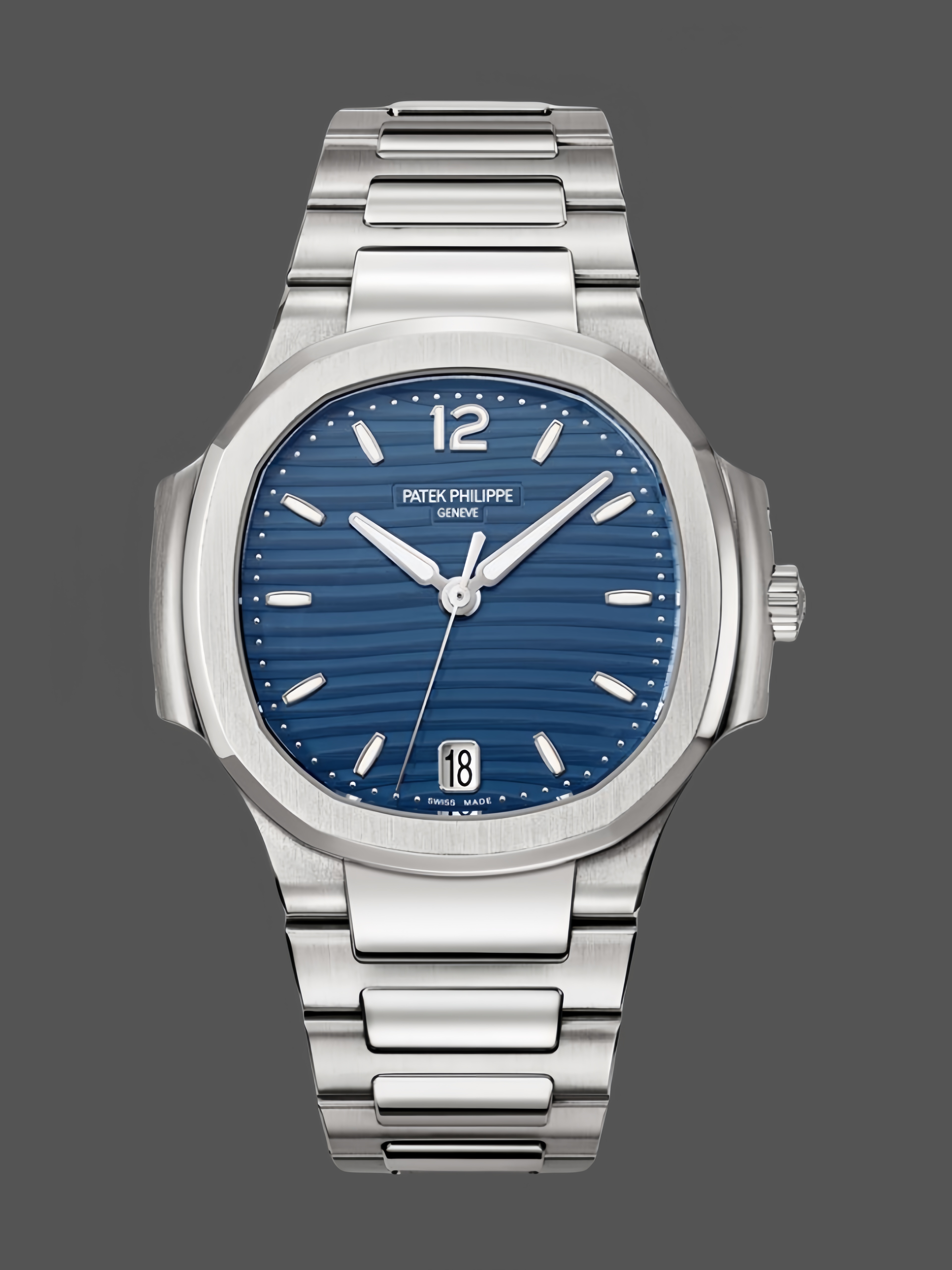 Nautilus 7118 1A 001 Super Clone Silver Blue Dial Ladies Watch