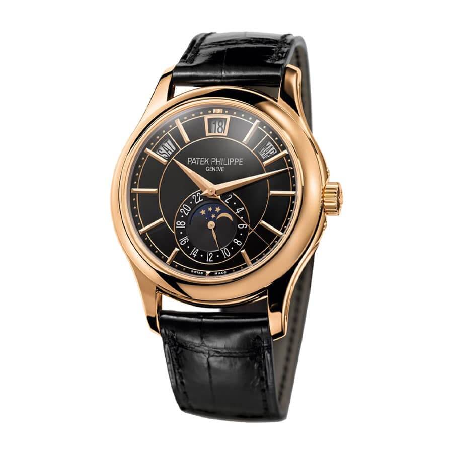 5205R‑010 Super Clone 40MM Rose Gold Black Dial Moonphase Mens Watch