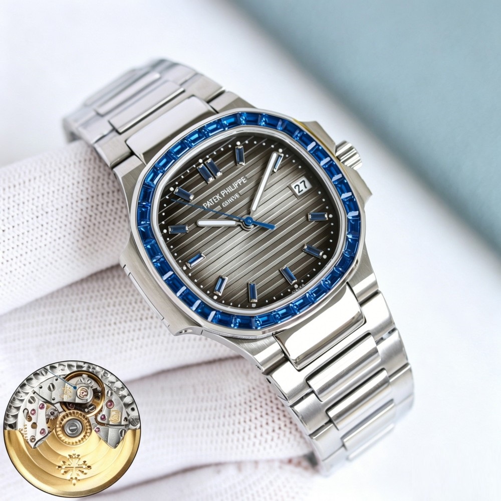 35.2mm Blue Sapphire Nautilus-inspired Super Clone