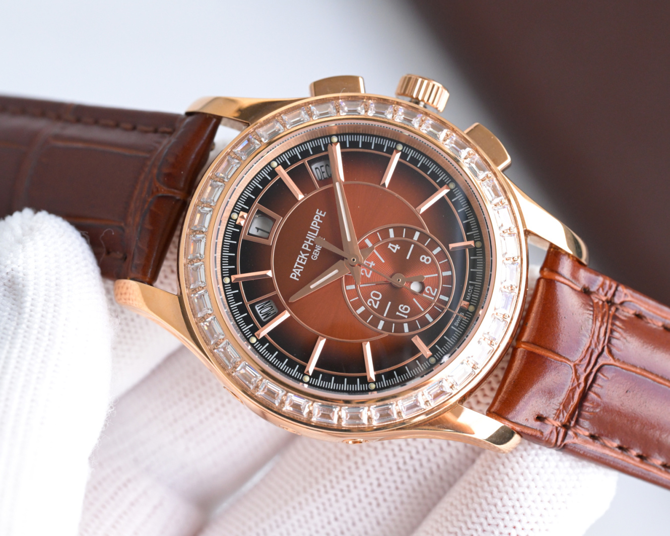 Luxury Super Clone 5905R-010 Rose Gold Brown Dial Watch