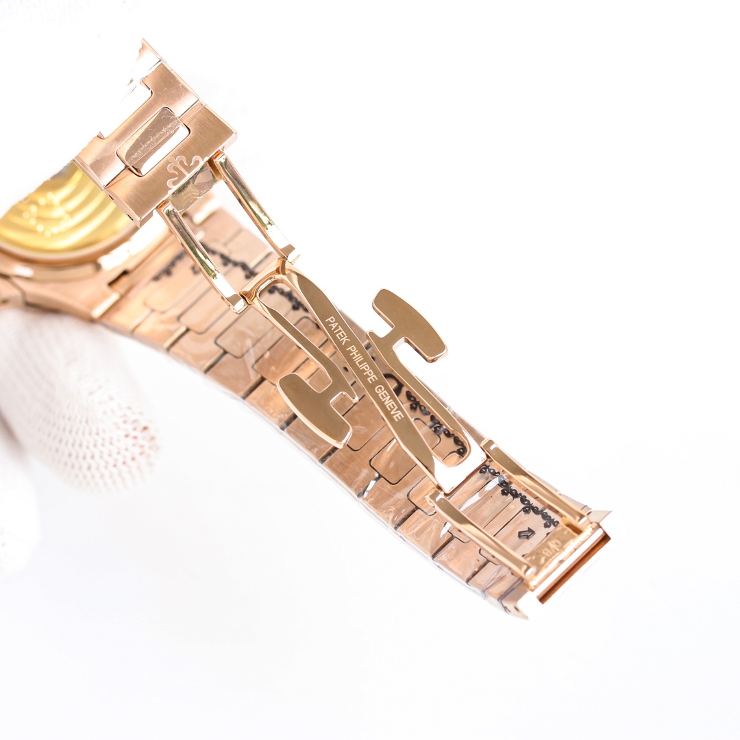 Nautilus 7118 Super Clone Rose Gold Blue Dial Ladies Watch