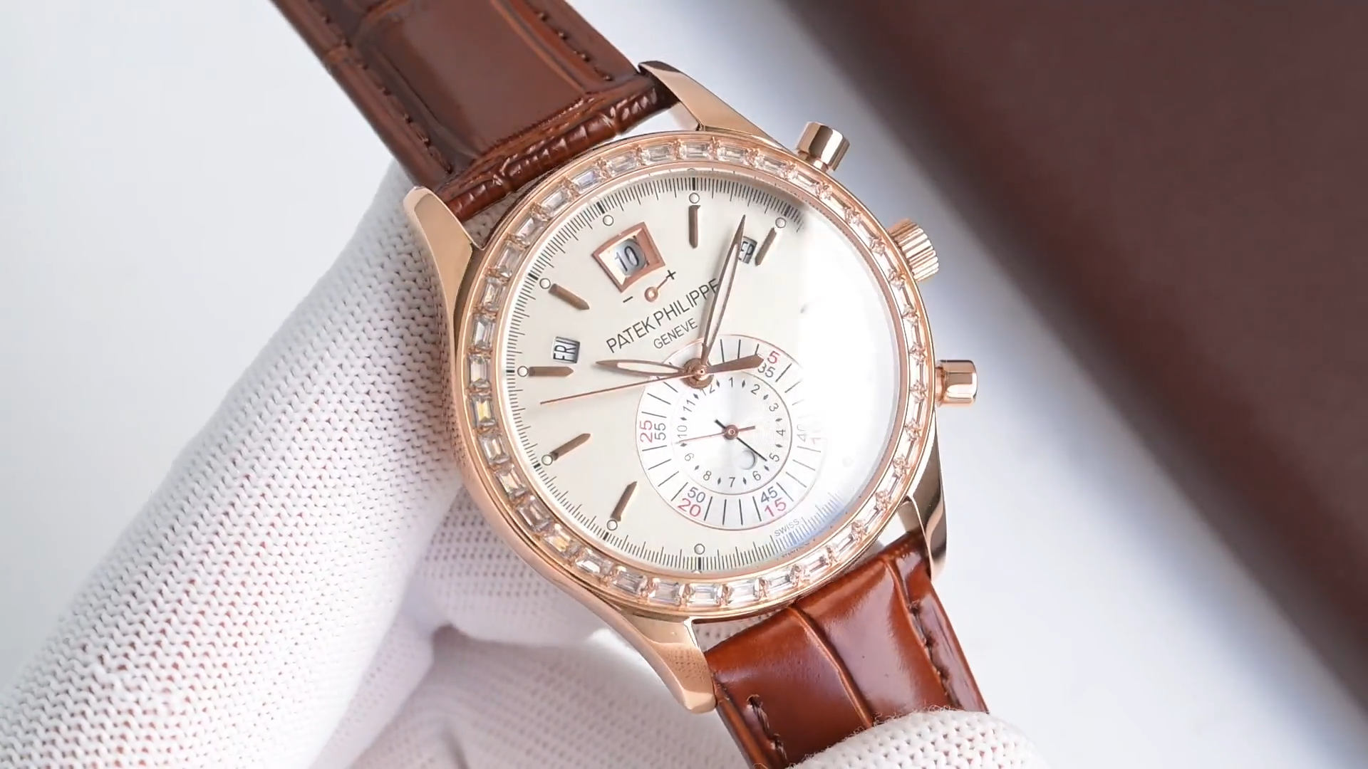 Luxury Super Clone 5961R-011 Silver Dial Rose Gold Watch