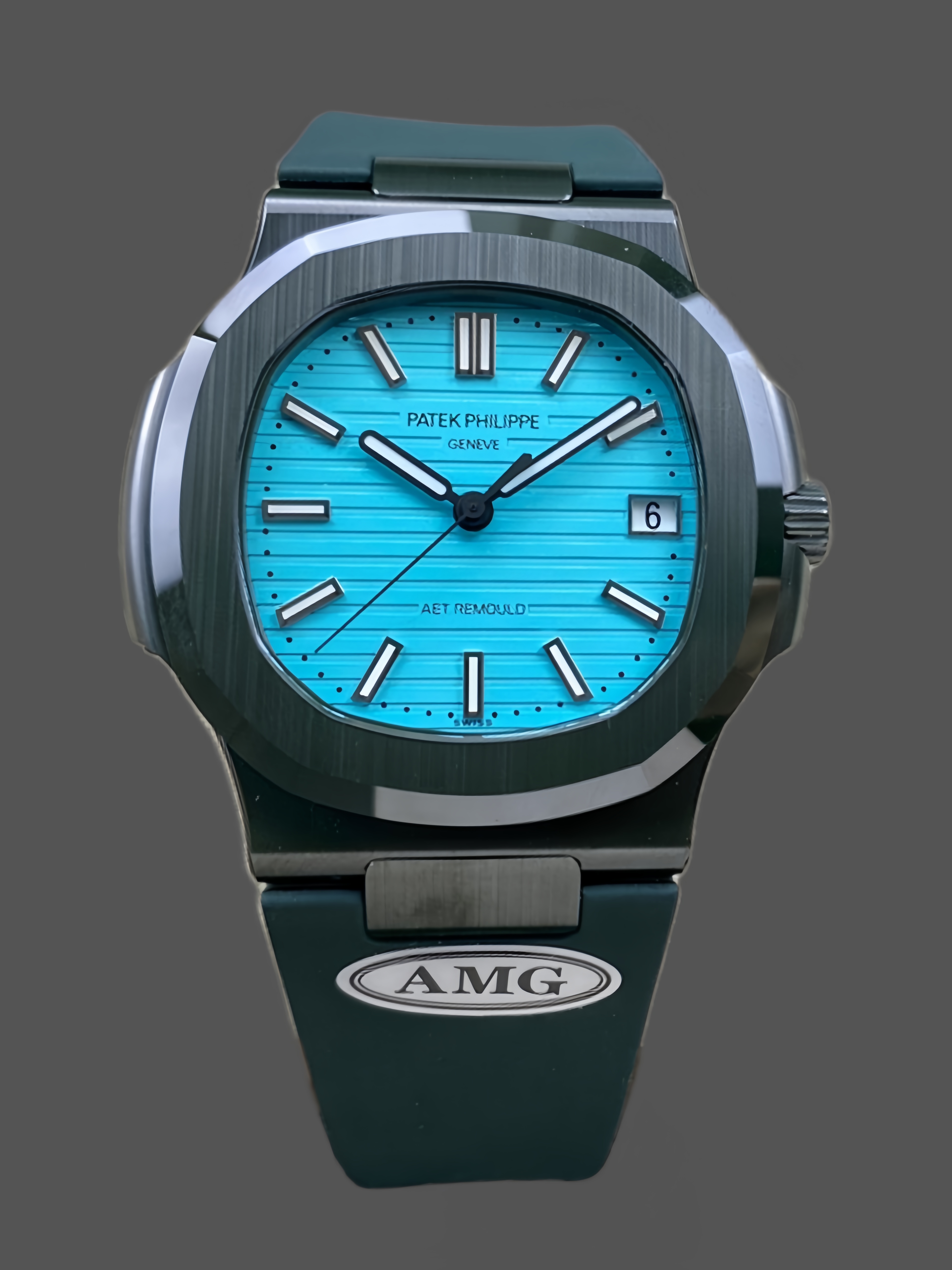 Nautilus 5711 40 Super Clone Fiber Case Blue Index Dial Unisex Watch