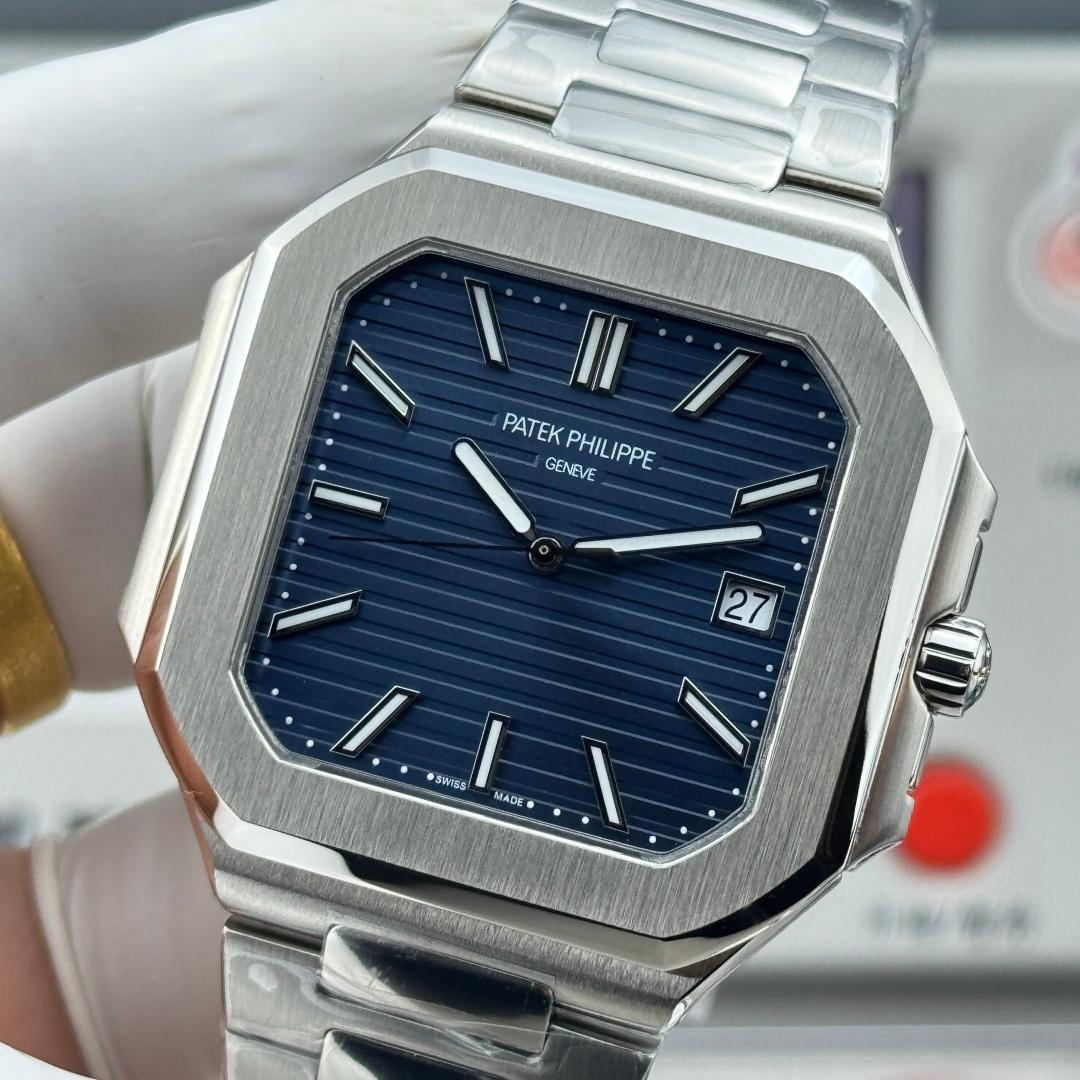 Square Nautilus-inspired 5821 Sunburst Blue Dial Full Steel Super Clone