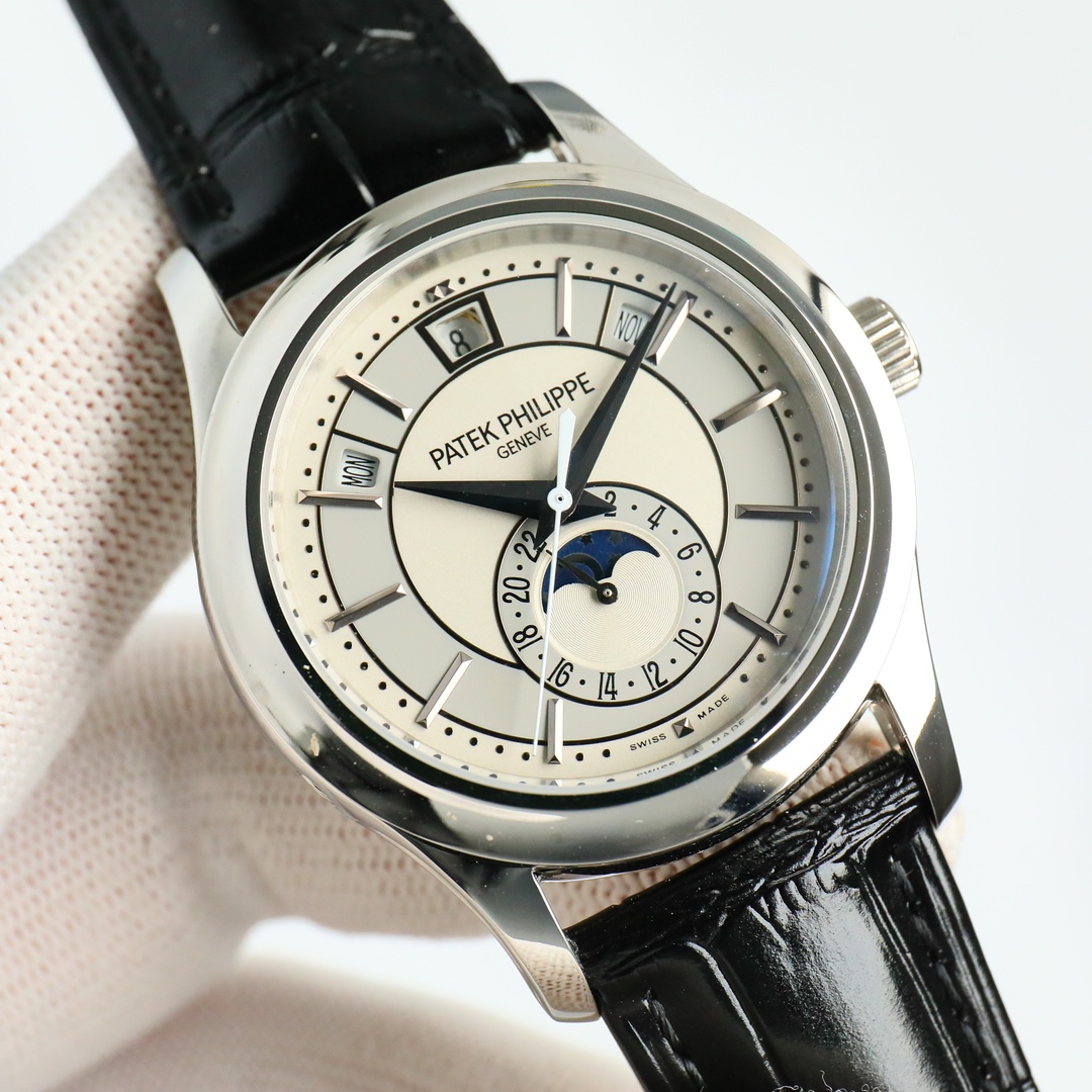 5205G-001 Annual Calendar Moon Phase | White Gold Dress Watch