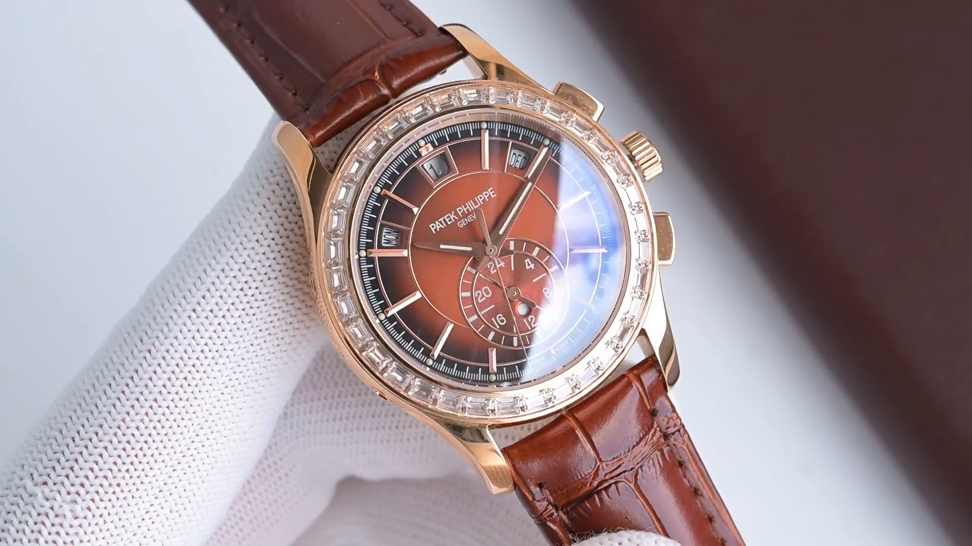 Luxury Super Clone 5905R-010 Rose Gold Brown Dial Watch