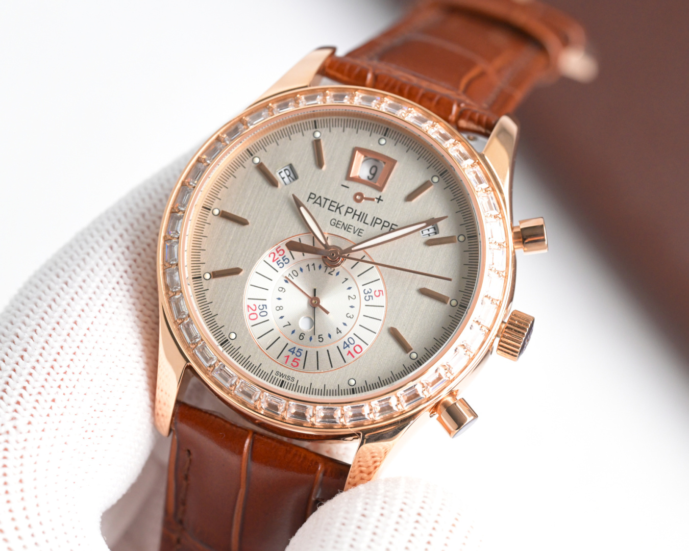 Luxury Super Clone 5961R-011 Silver Dial Rose Gold Watch