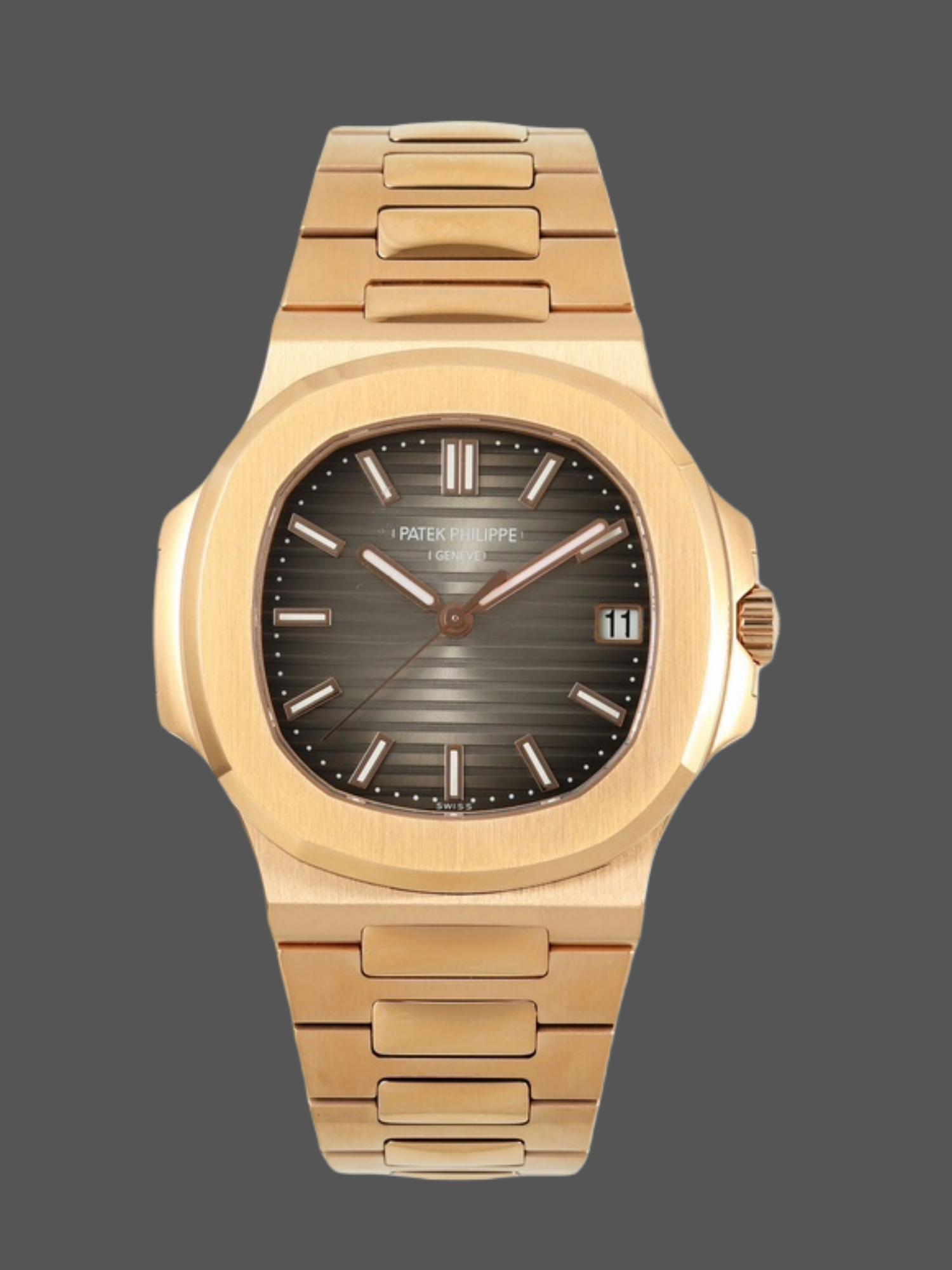 Nautilus 5711R 001 Super clone – 40mm Black Dial Gold‑Tone Titanium Mens Watch
