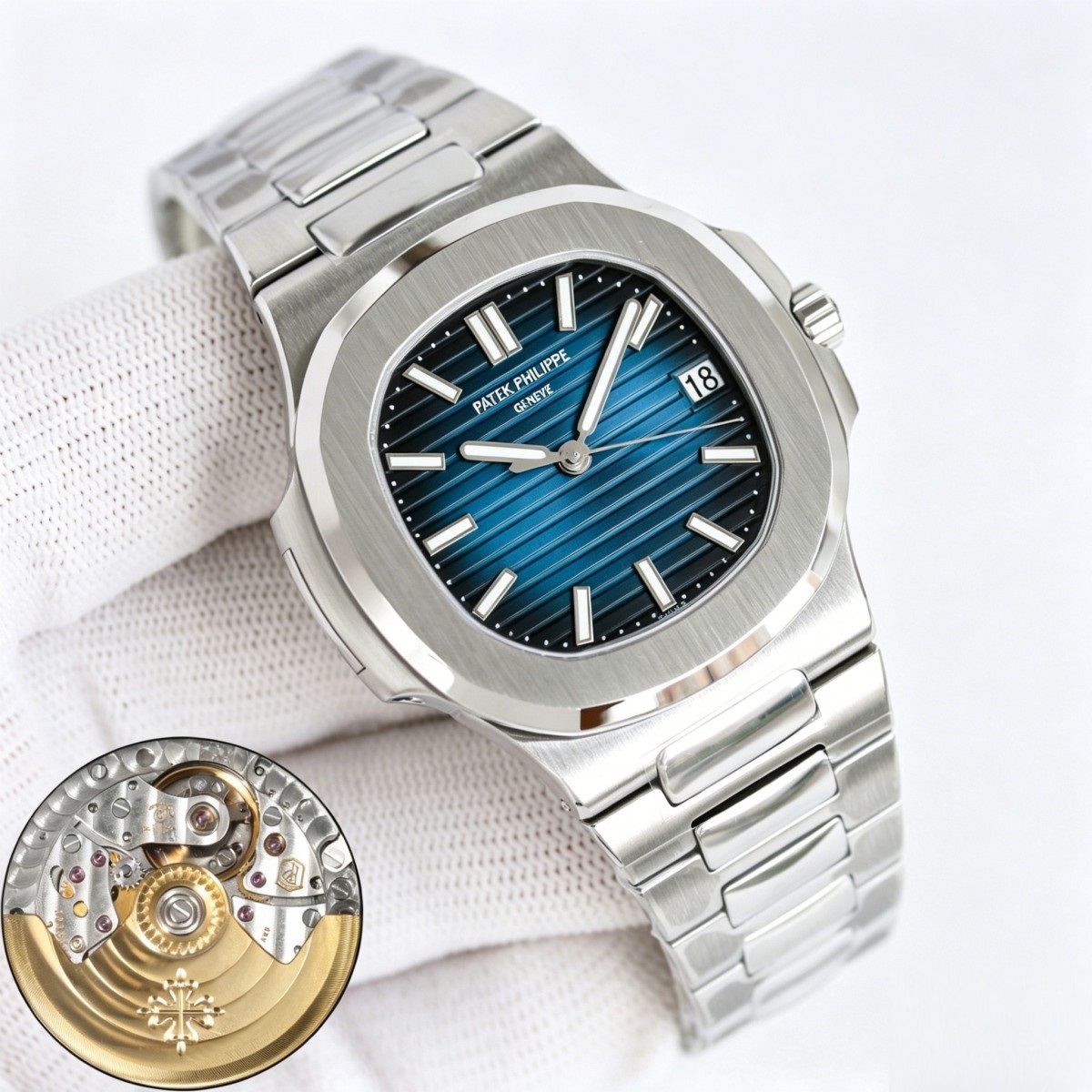 5711/1A-010 Super Clone | Blue Dial Stainless Steel Nautilus
