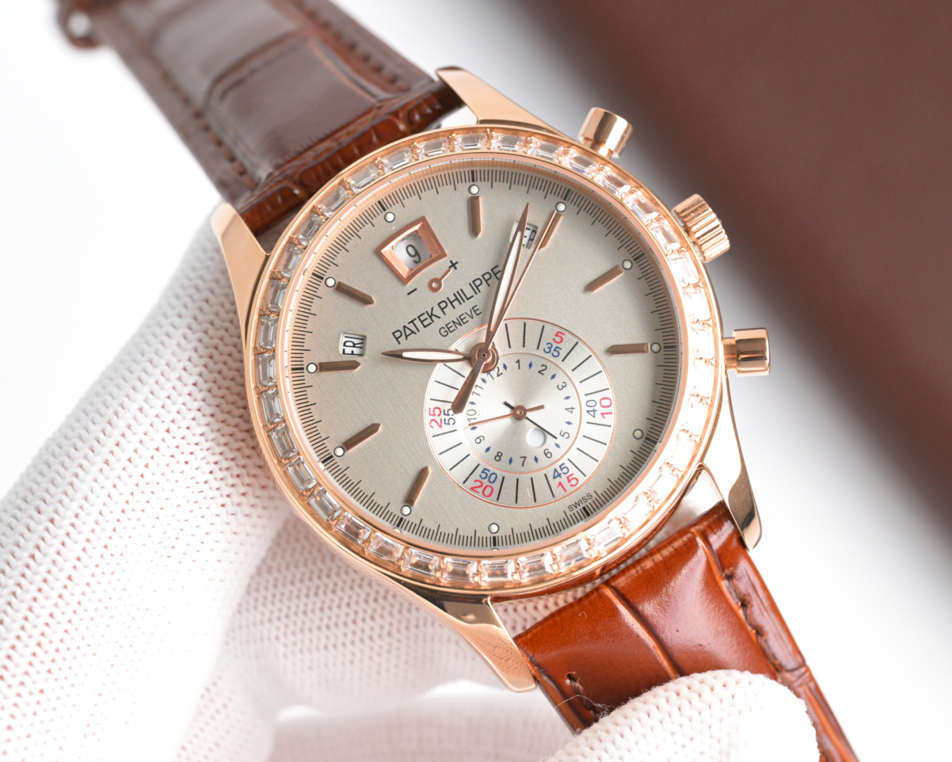Luxury Super Clone 5961R-011 Silver Dial Rose Gold Watch
