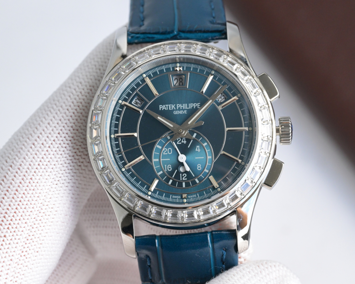 Luxury Super Clone 5905P Platinum Blue Dial Watch