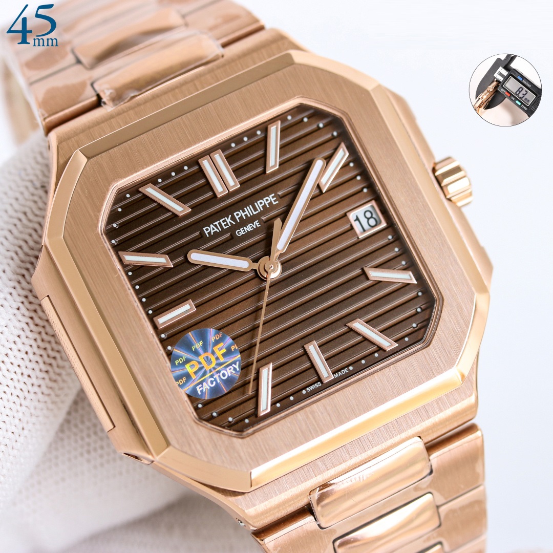 Square Nautilus-inspired 5821 Rose Gold Super Clone