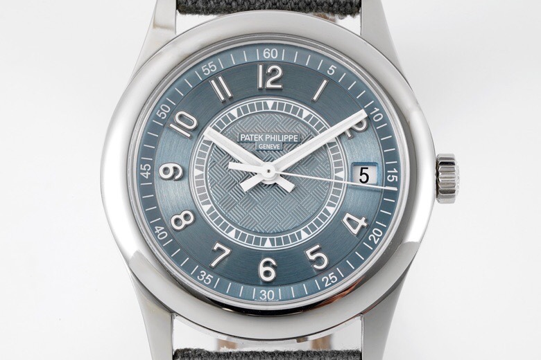 Patek Philippe 6007A 001 Super clone Calatrava 40mm White Gold Fabric‑Strap Timepiece