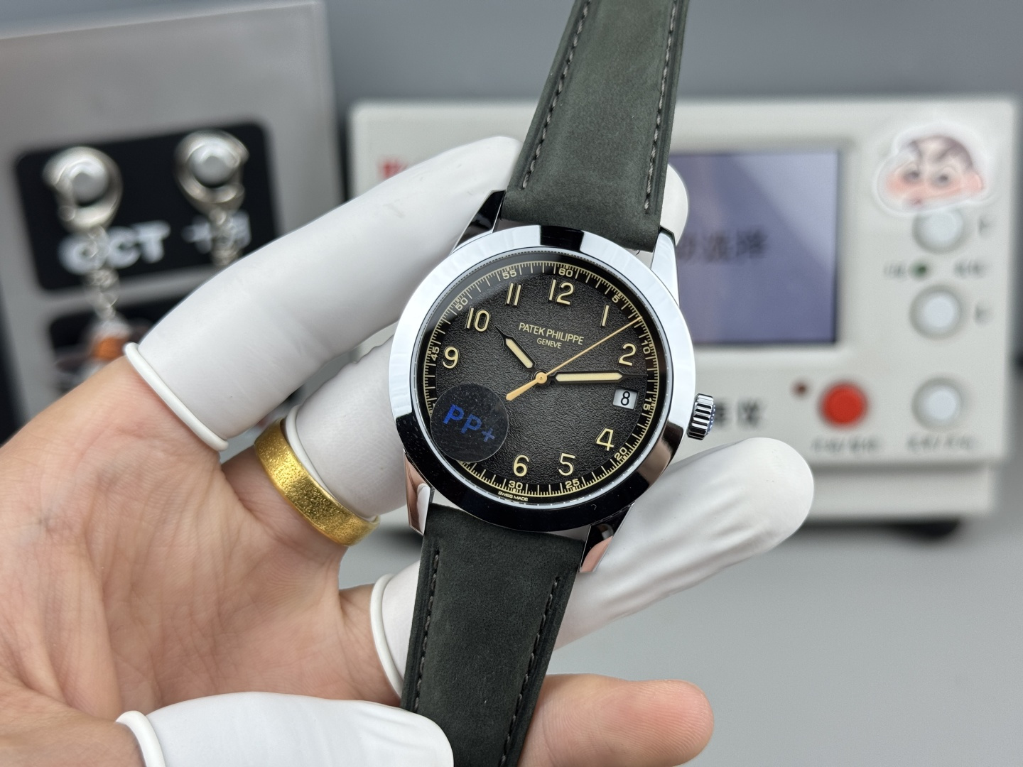 5226 Watch Super Clone: Forest Green Suede Strap Edition