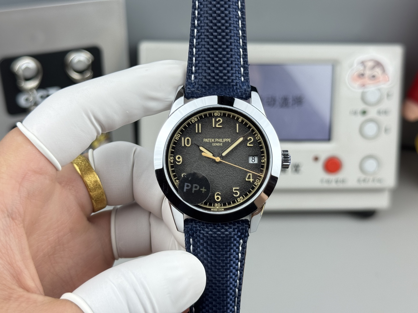 5226 Watch Super Clone 40mm Charcoal Black Textured Dial Dress Watch