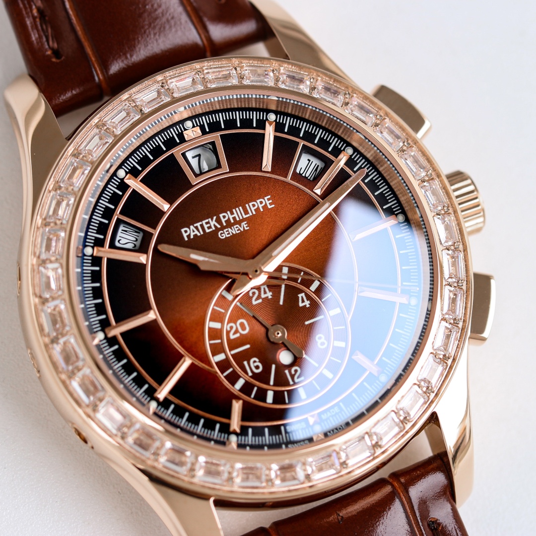 5960/1R-001 Super Clone | Rose Gold Diamond Bezel Annual Calendar
