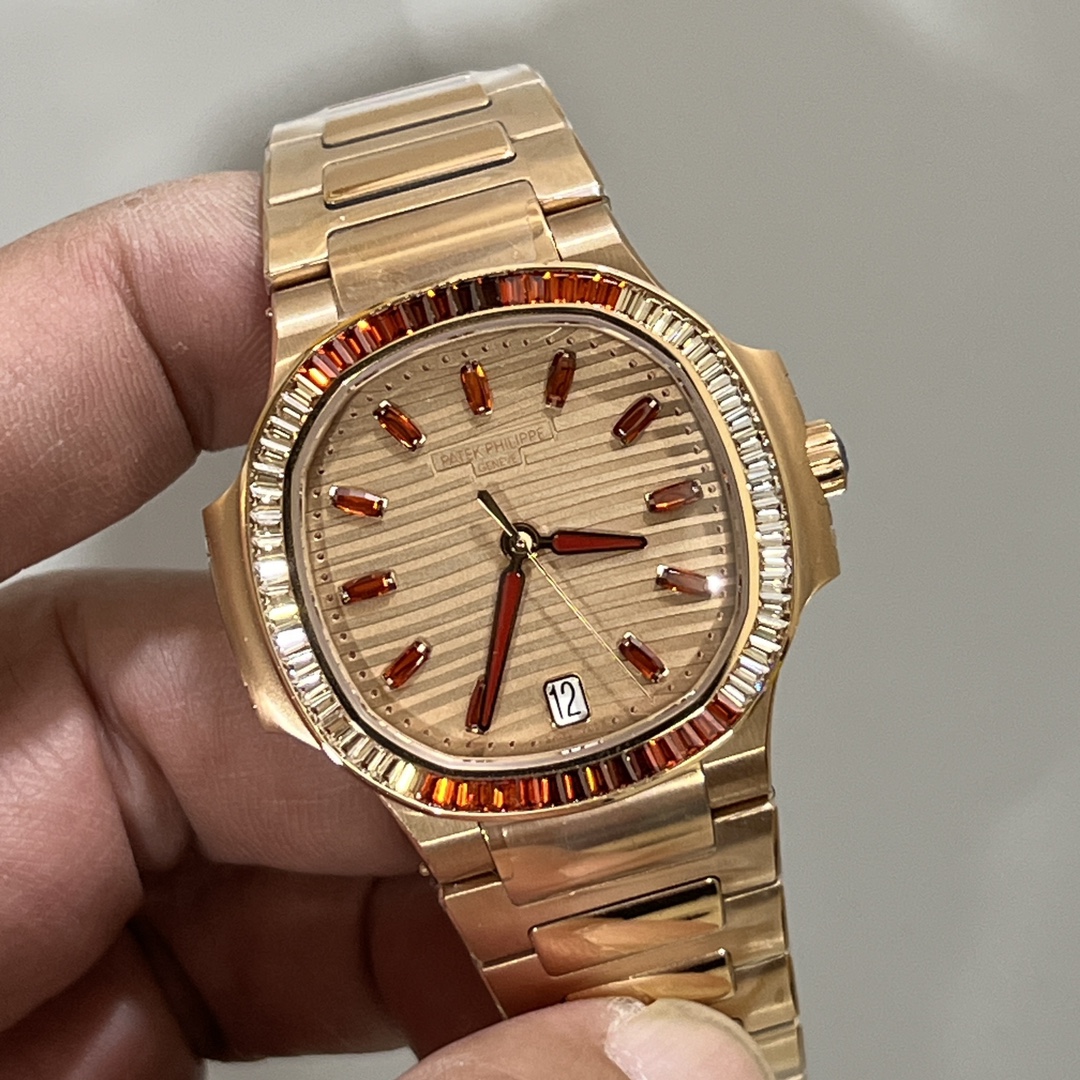 Nautilus 7118 1300R 001 Super Clone Luxe Rose Gold Ladies Watch