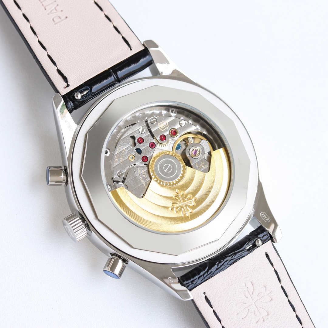 Black Dial Chronograph Annual Calendar | White Gold Dual Complication Watch